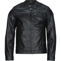Jack & Jones JJEDYLAN PU BIKER men’s Leather jacket in Black Jack & Jones JJEDYLAN PU BIKER men’s Leather jacket in Black