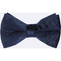 Navy Paisley Velvet Bow Tie