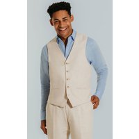 Cream Linen Slim Fit Waistcoat Cream Linen Slim Fit Waistcoat