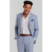 Light Blue Linen Suit