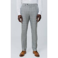 Grey with Tan Check Suit Trousers