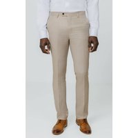 Stone Sharkskin Slim Fit Suit Trousers