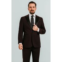 Burgundy Tuxedo with Peak Lapel Burgundy Tuxedo with Peak Lapel