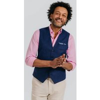 Navy Textured Waistcoat Navy Textured Waistcoat