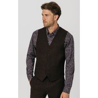 Burgundy Donegal Tweed Waistcoat Burgundy Donegal Tweed Waistcoat