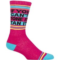 Gumball Poodle Pair If You Can’t Tone It, Tan It – Gym Crew Socks Cotton Socks Multi One Size