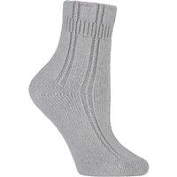 Pair Silver Angora Bed Socks Ladies .- Ladies Pair Silver Angora Bed Socks Ladies .- Ladies