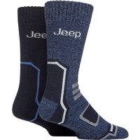 Mens Pair Jeep Thermal Boot Socks Navy Blue –
