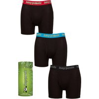 Pack Black Red Blue Bamboo Boxer Shorts Men’s Small
