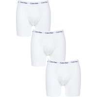 Pack White Cotton Stretch Longer Leg Boxer Brief Shorts Men’s Medium
