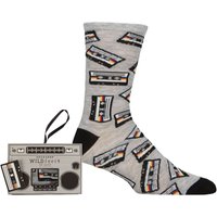 Mens Pair SOCKSHOP Wildfeet Man Cave Gift Boxed Socks Retro Boombox – Mens