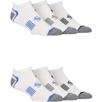 Mens Pair SOCKSHOP Performance Sport Tech Half Cushioned Trainer Socks White – Mens