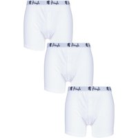 Pack White Button Front Cotton Boxer Shorts Men’s Small