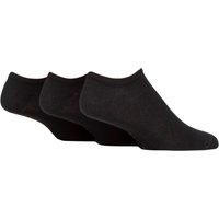 Mens Pair SOCKSHOP TORE % Recycled Plain Cotton Trainer Socks Black – Mens