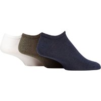 Mens Pair SOCKSHOP TORE % Recycled Plain Cotton Trainer Socks Blue Green White – Mens