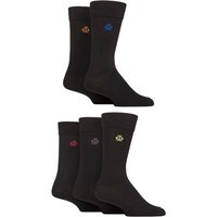 Mens Pair Jeff Banks Plain Recycled Cotton Socks Black – Mens