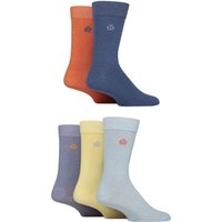 Mens Pair Jeff Banks Plain Recycled Cotton Socks Denim Orange Light Blue – Mens