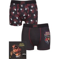 Alice Cooper Pack Exclusive to SOCKSHOP Gift Boxed Boxer Shorts Black Large Alice Cooper Pack Exclusive to SOCKSHOP Gift Boxed Boxer Shorts Black Large