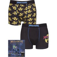Megadeth Pack Exclusive to SOCKSHOP Gift Boxed Boxer Shorts Black Large Megadeth Pack Exclusive to SOCKSHOP Gift Boxed Boxer Shorts Black Large
