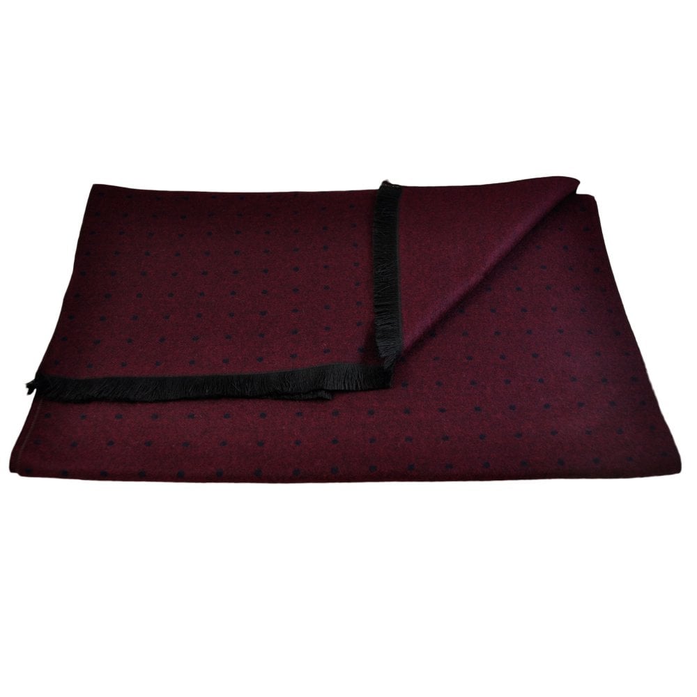 Wine Red & Navy Blue Polka Dot Autumn Winter Luxury Soft Feel Scarf Wine Red & Navy Blue Polka Dot Autumn Winter Luxury Soft Feel Scarf