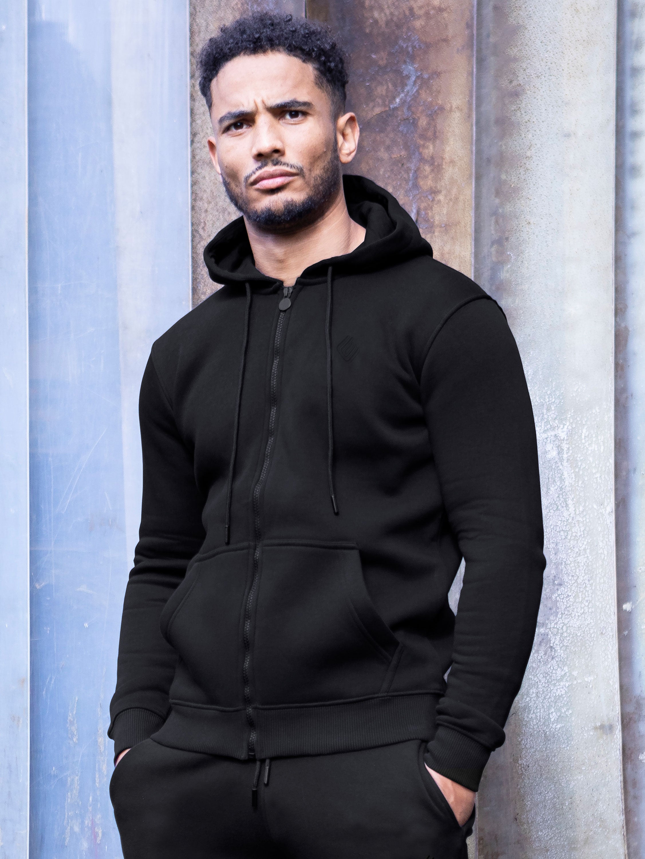 Mens Zip Up Hooded Fleece Tracksuit Top Mens Zip Up Hooded Fleece Tracksuit Top