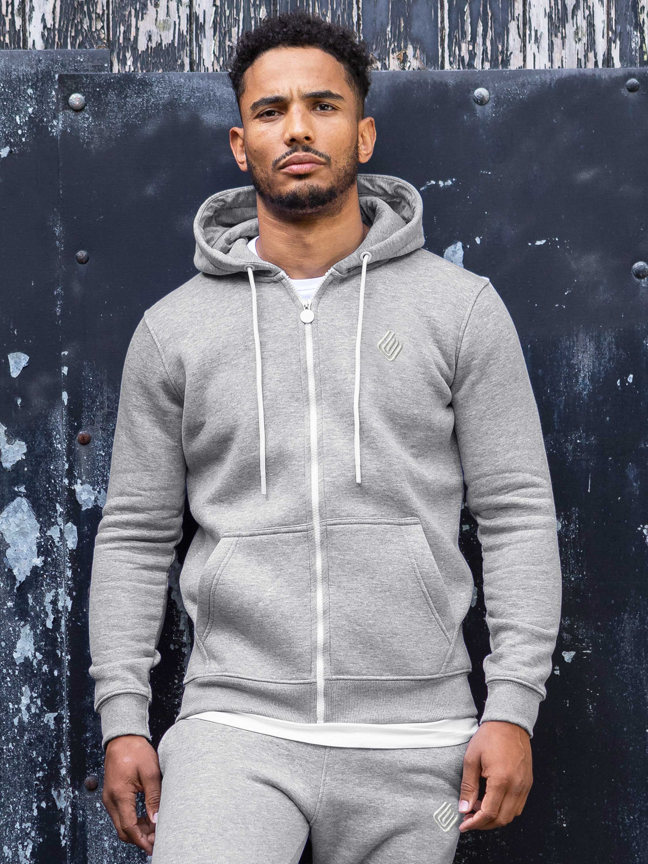 Mens Zip Up Hooded Fleece Tracksuit Top Mens Zip Up Hooded Fleece Tracksuit Top