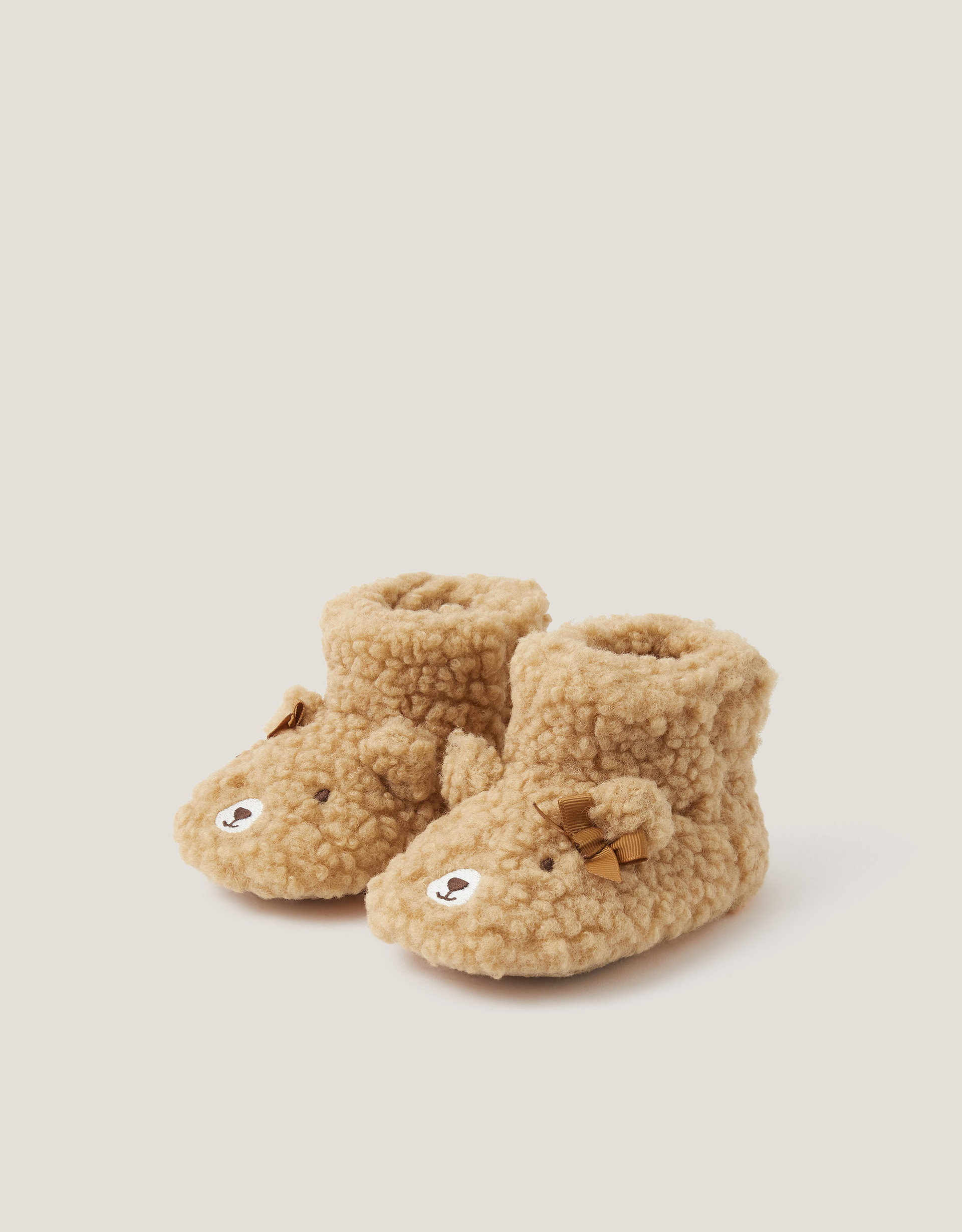 Baby Teddy Bear Slipper Boots Tan Baby Teddy Bear Slipper Boots Tan