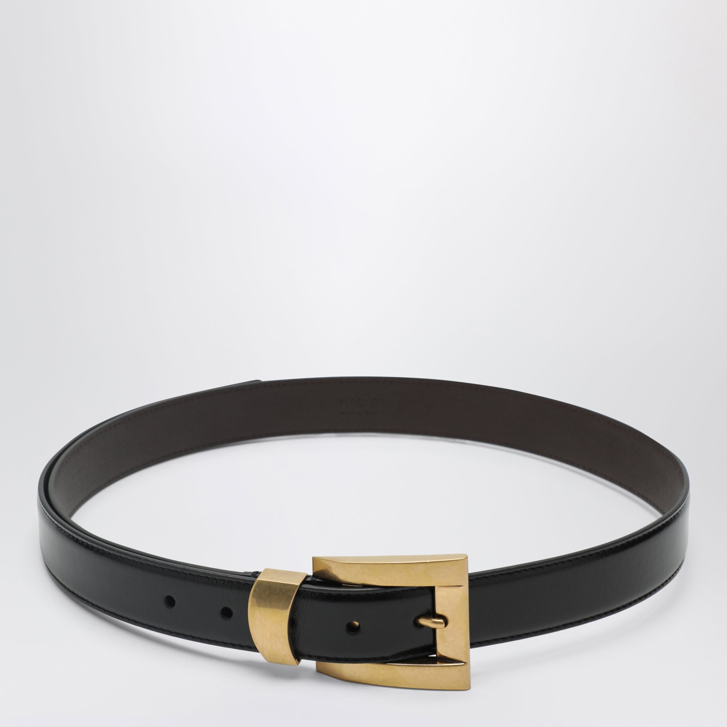 Black leather belt