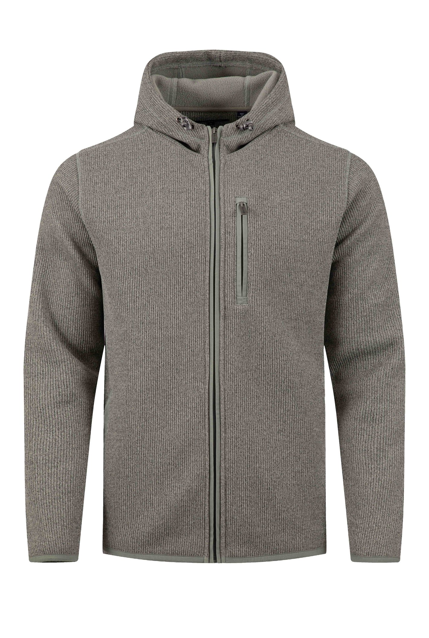 Weird Fish Lockie Full Zip Bonded Fleece Hoodie Limestone Size