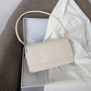 Faux Leather Shoulder Bag Khaki