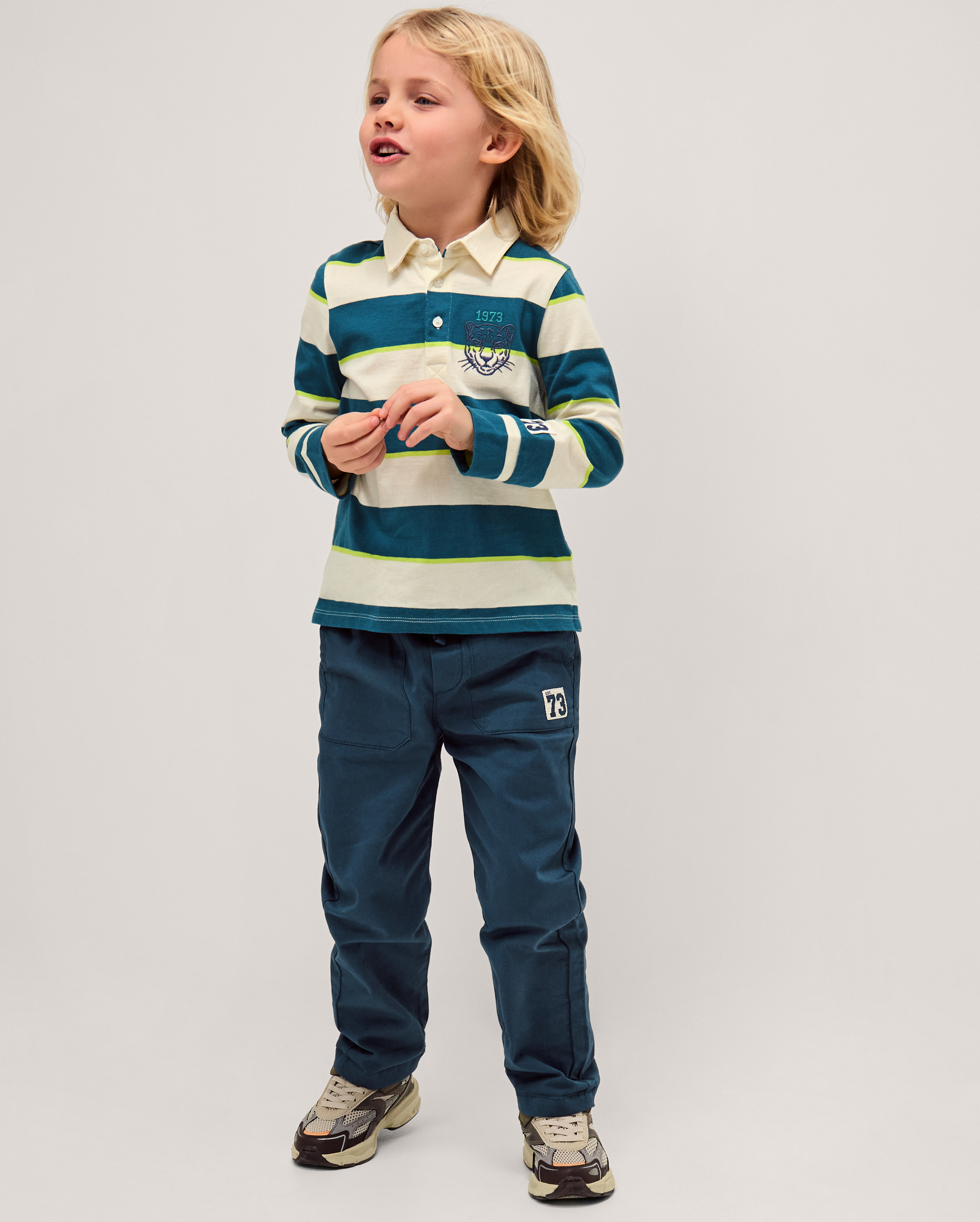 Plain Cuffed Trousers Blue Plain Cuffed Trousers Blue