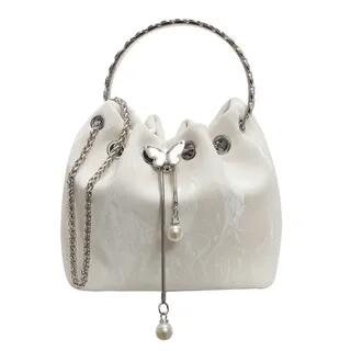 Butterfly Accent Bucket Bag Handbag – Off-White