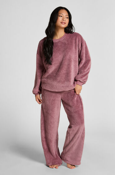 Hunkemöller Pant Fluffy Fleece Pink Hunkemöller Pant Fluffy Fleece Pink