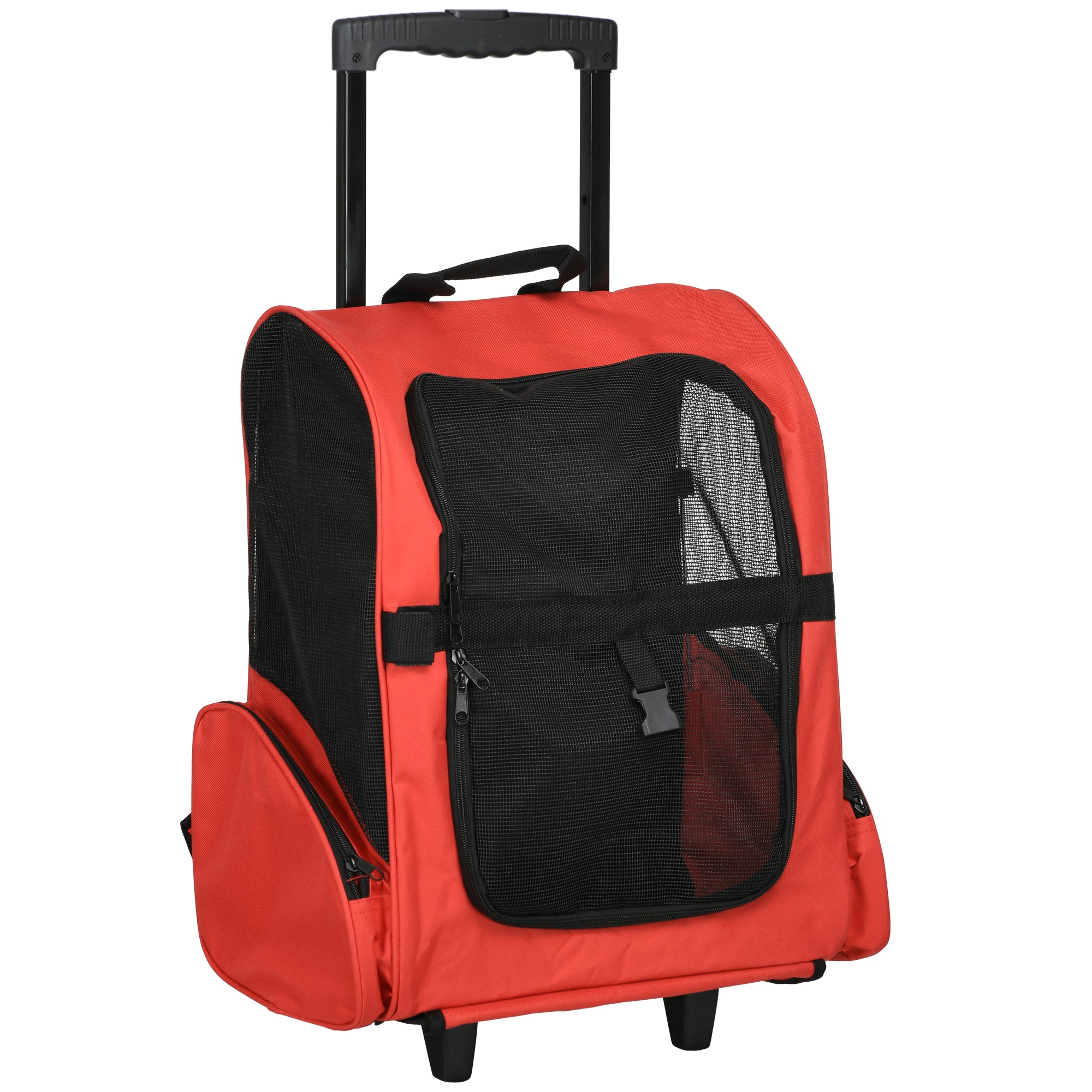 MCL Pet Travel Backpack Bag Cat Puppy Dog Carrier w Trolley and Telescopic Handle Portable Stroller Wheel Luggage Bag Red MCL Pet Travel Backpack Bag Cat Puppy Dog Carrier w Trolley and Telescopic Handle Portable Stroller Wheel Luggage Bag Red