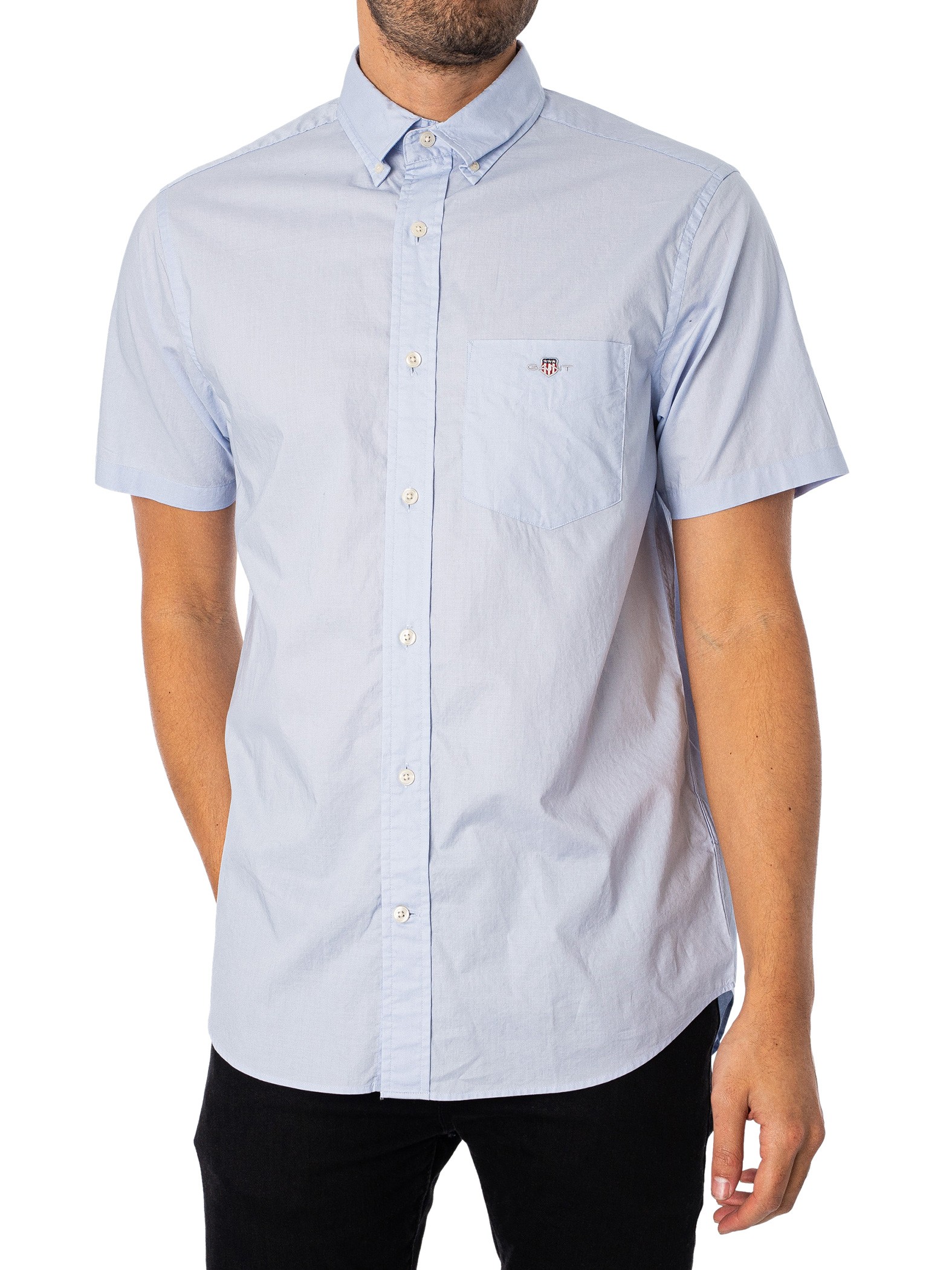 Regular Poplin Short Sleeved Shirt Regular Poplin Short Sleeved Shirt