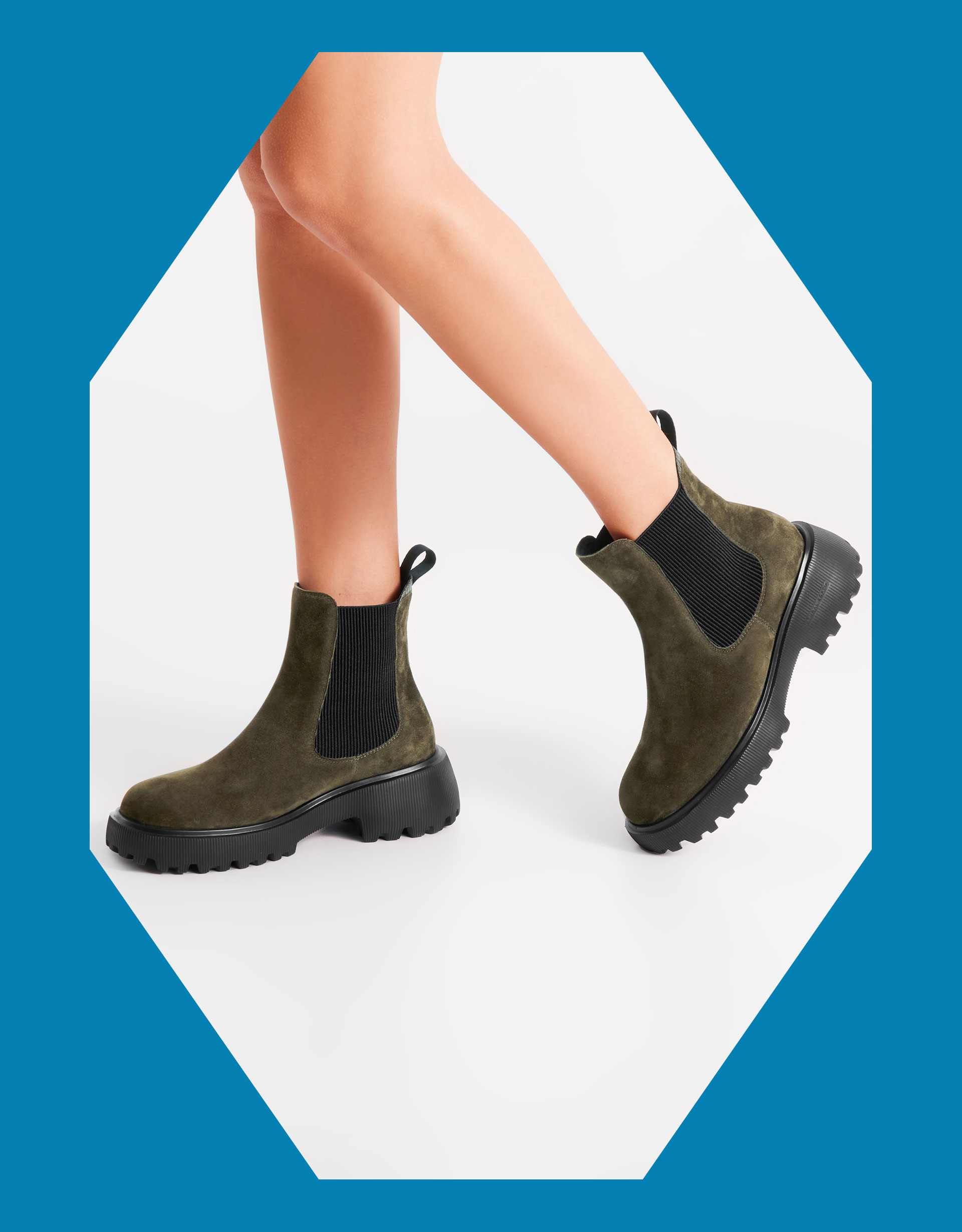 Woden Aya Suede Boots Green Woden Aya Suede Boots Green