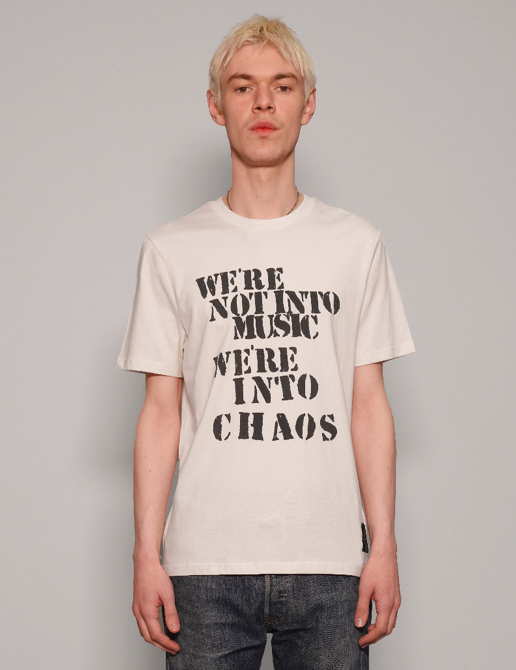 ‘We’re Into Chaos’ Shirt in Ecru ‘We’re Into Chaos’ Shirt in Ecru