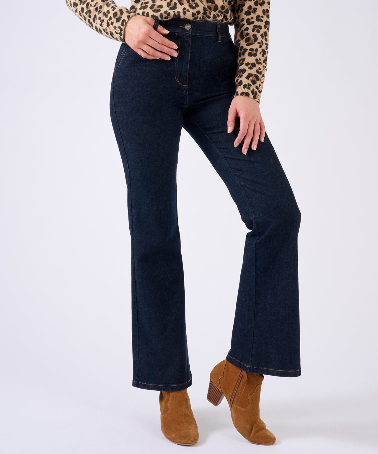 Damart Denim Flare Trousers Damart Denim Flare Trousers