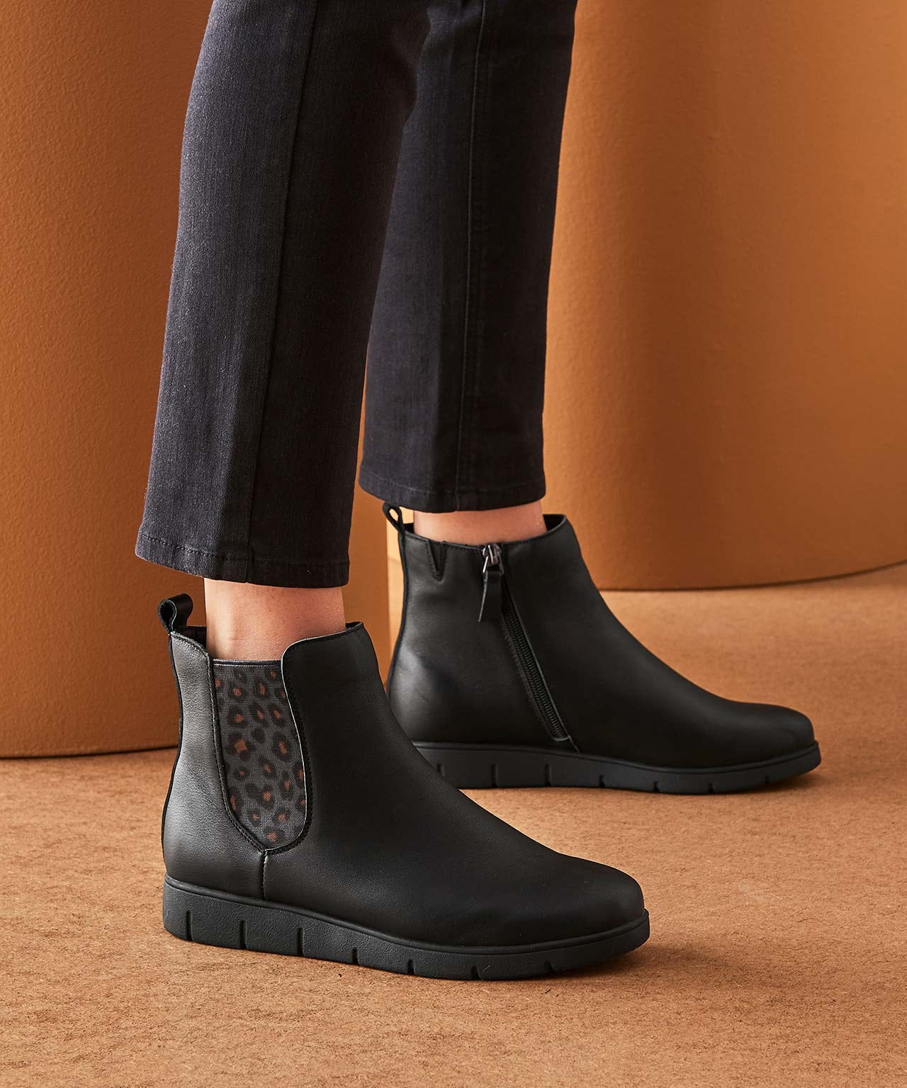 Damart Amortyl Animal Print Detail Boots Damart Amortyl Animal Print Detail Boots