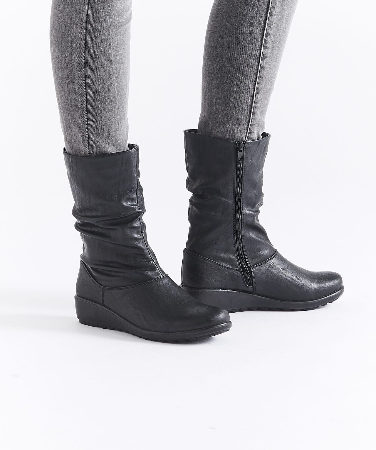 Damart Cushion-walk Slouch Mid Calf Boots
