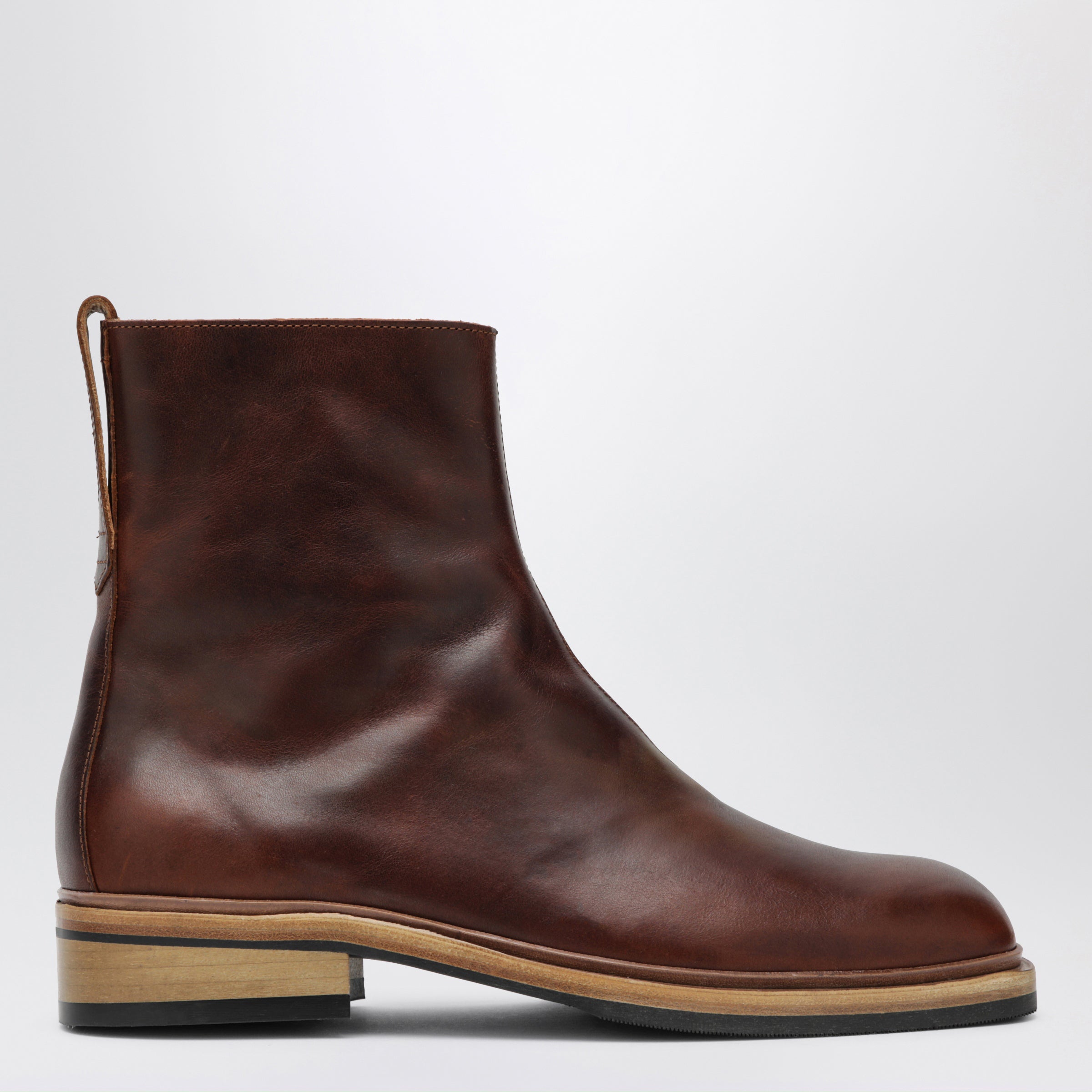 Daimono boots in whisky-colored calfskin