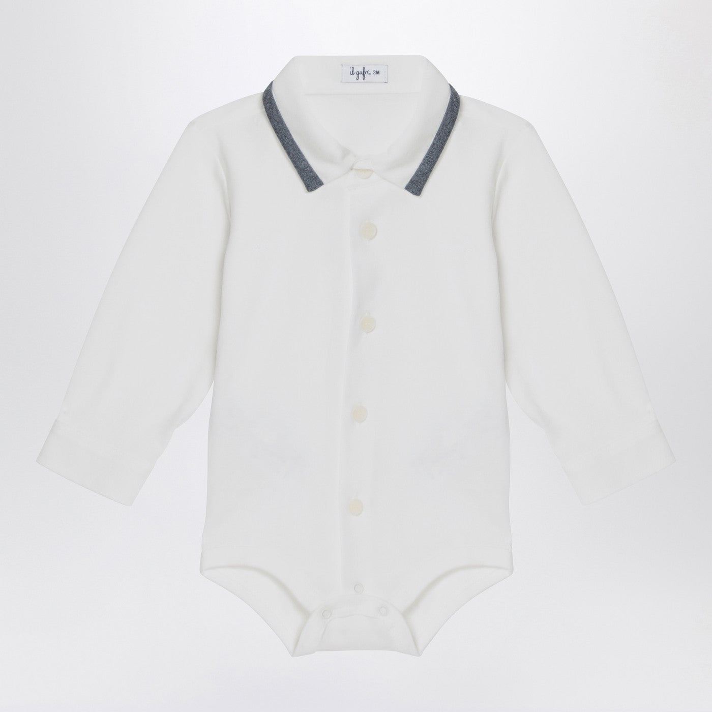 Milk-white cotton shirt bodysuit Milk-white cotton shirt bodysuit