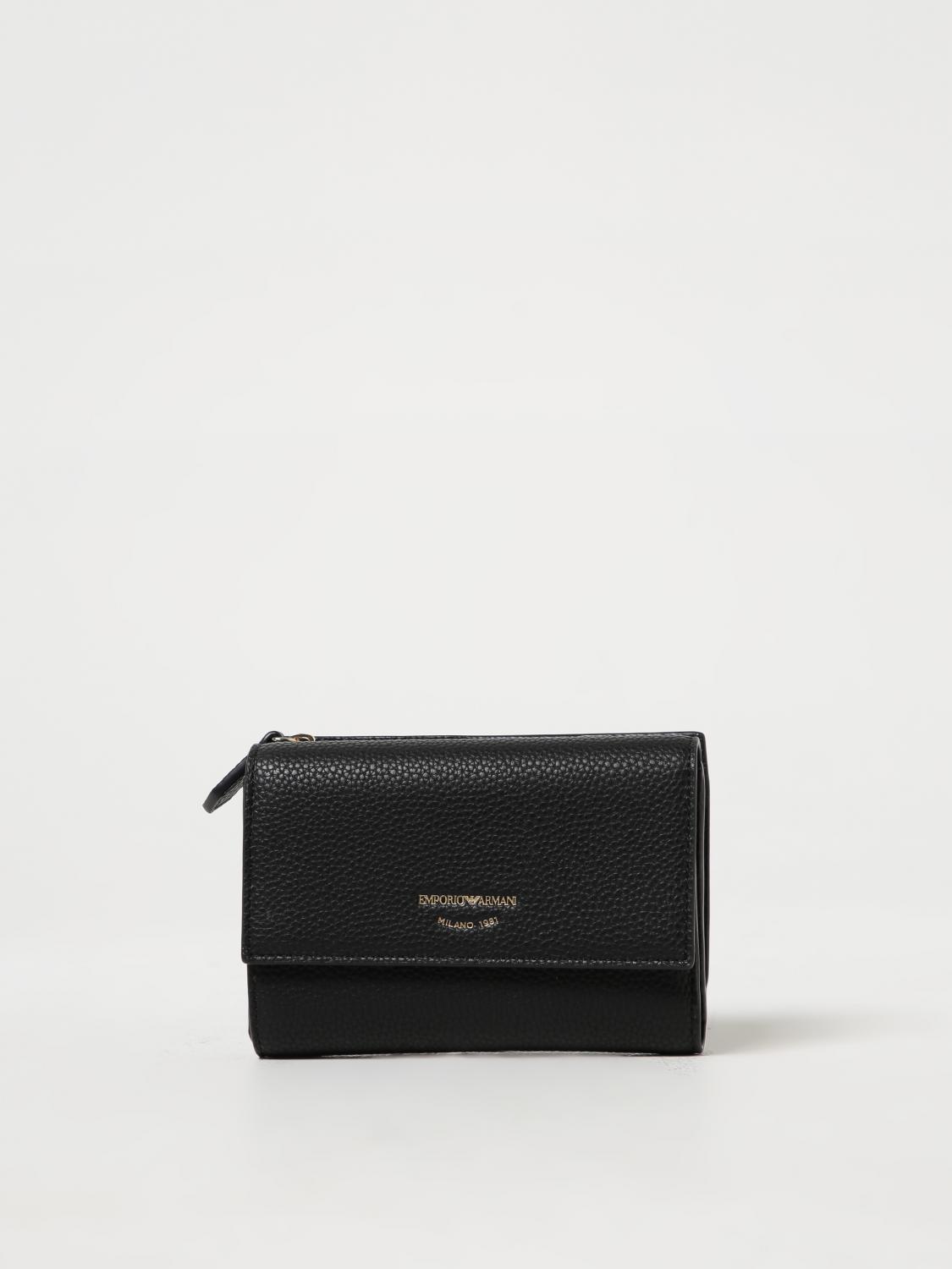 EMPORIO ARMANI wallet in grained synthetic leather EMPORIO ARMANI wallet in grained synthetic leather