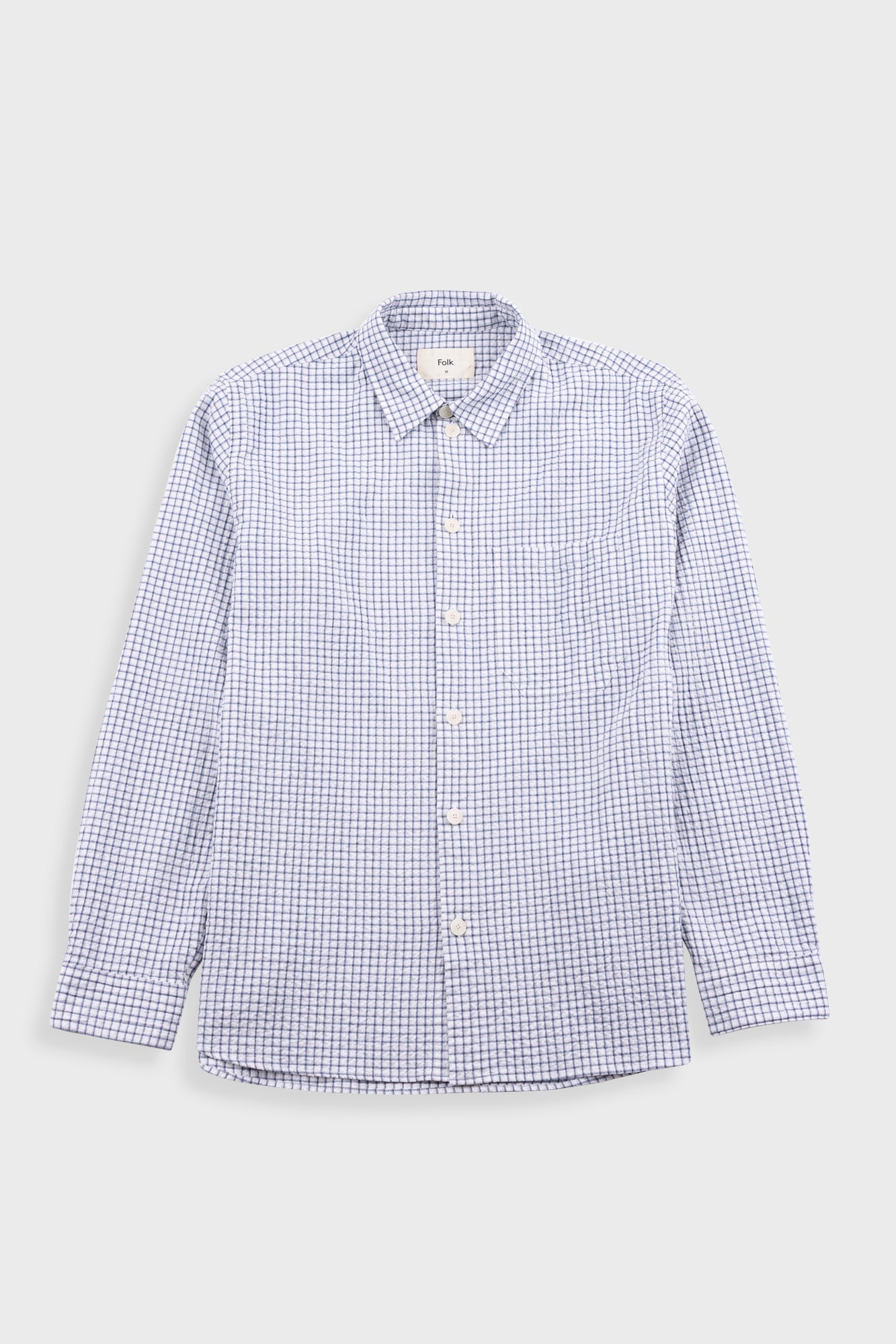 Easy Fit Shirt – Soft Blue Mini Check