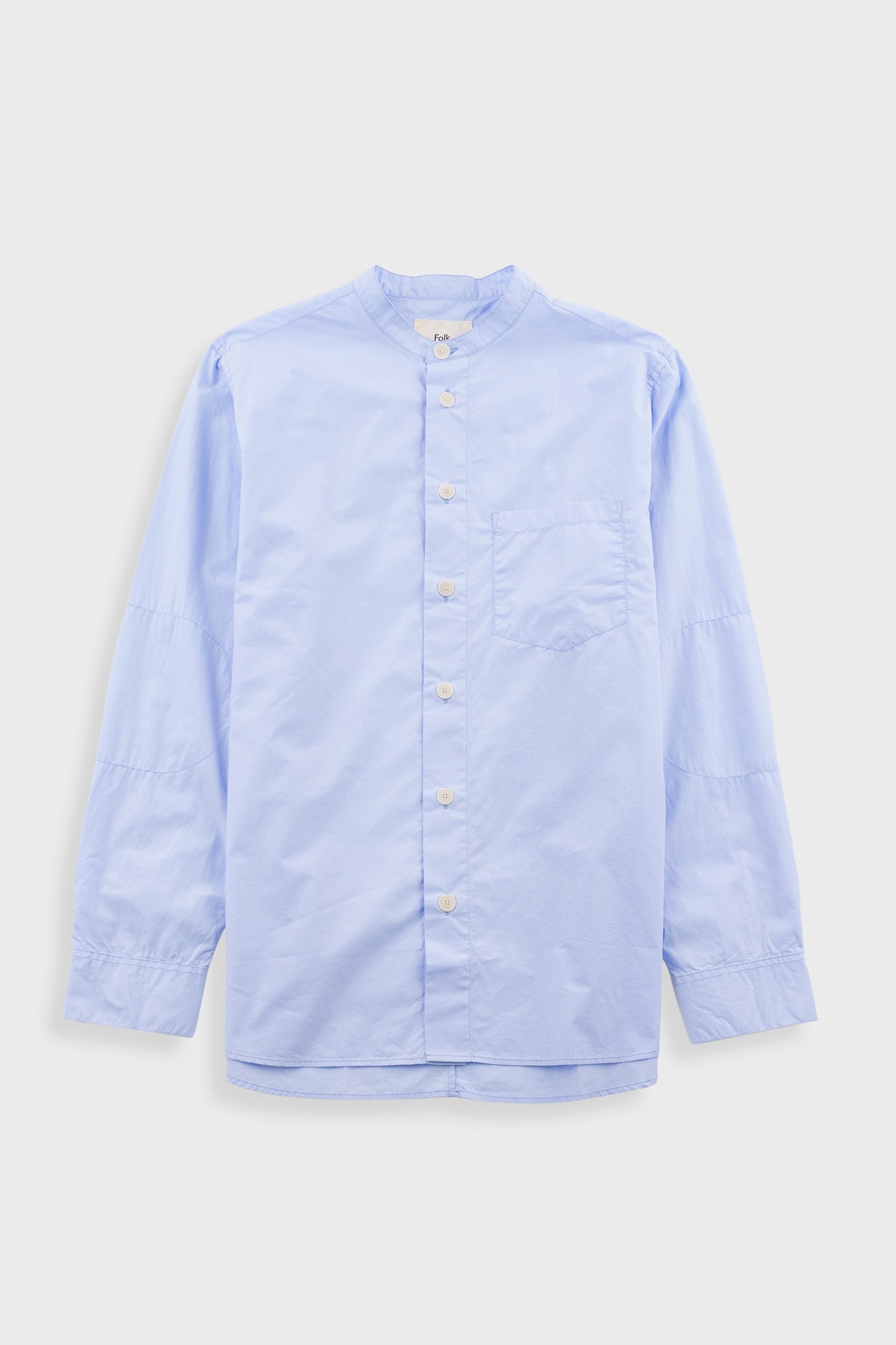 Grandad Collar Shirt – Light Blue