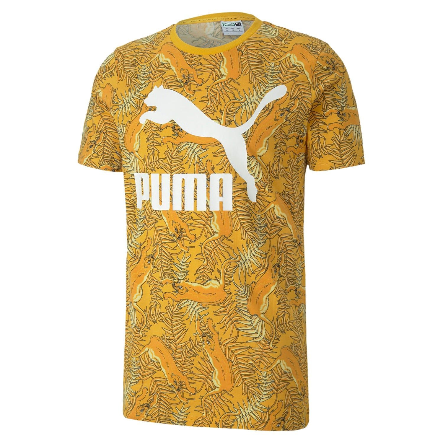 Puma Yellow Tiger Print Shirt – Yellow Puma Yellow Tiger Print Shirt – Yellow
