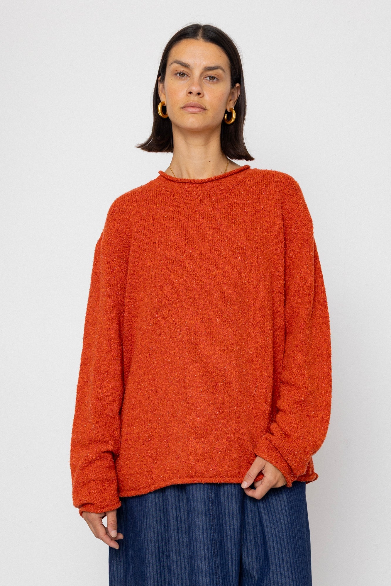 Slouch Crew Jumper – Red Oxide Slouch Crew Jumper – Red Oxide