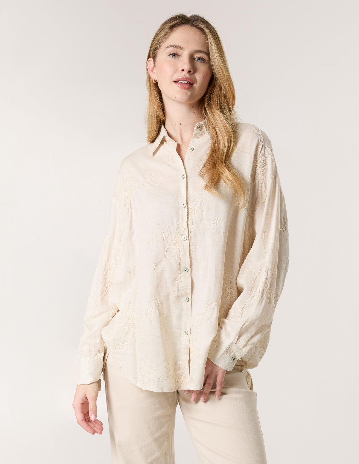 Embroidered Linen Shirt – ML Linen Embroidered Linen Shirt – ML Linen