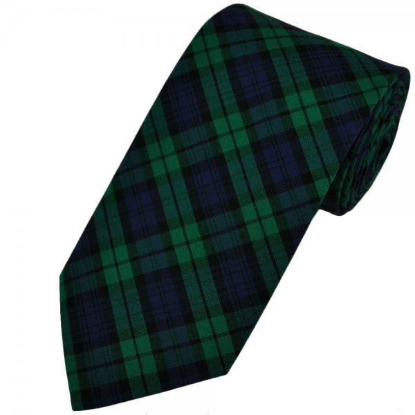 Black Watch Tartan Patterned Tie by Van Buck Black Watch Tartan Patterned Tie by Van Buck