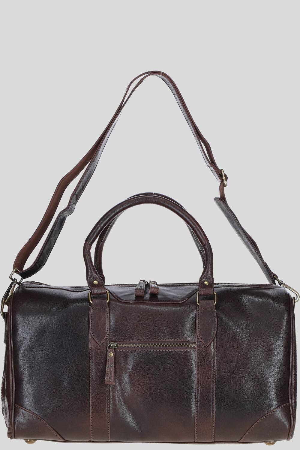 Ashwood Leather Vintage Real Leather Weekend Duffel Bag In Brown